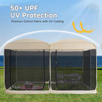 Alvantor Screen House Gazebo, 6-10-15 Person Pop Up Igloo Screened Canopy Tent with Mosquito Netting Sides, Instant UV Resistant Sun Shelter for Garden, Patio, Backyard