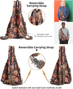 KL928 Canvas Sling Bag - Small Crossbody Backpack Shoulder Casual Daypack Rucksack for Men Women