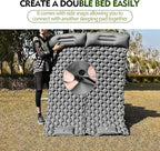 Camping Sleeping Pad, Ultralight Camping Mat with Pillow Built-in Foot Pump Inflatable Sleeping Pads Compact for Camping Backpacking Hiking Traveling Tent