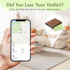 Wallet Tracker Card (iOS Only), Rechargeable Bluetooth Smart Tracking for Apple Find My Compatible Anti Tracker for Men Women Slim Item Locator for Purse Passport Key Luggage Tag (1Pcs/Green FLR)