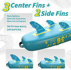 Billow 11'6"×36" Extra Wide Paddle Board with Seat, One-Stop Premium SUP Board Accessories, Tailored Fins, Stable Inflatable Stand Up Paddle Boards for Youth/Adults of All Skill Levels