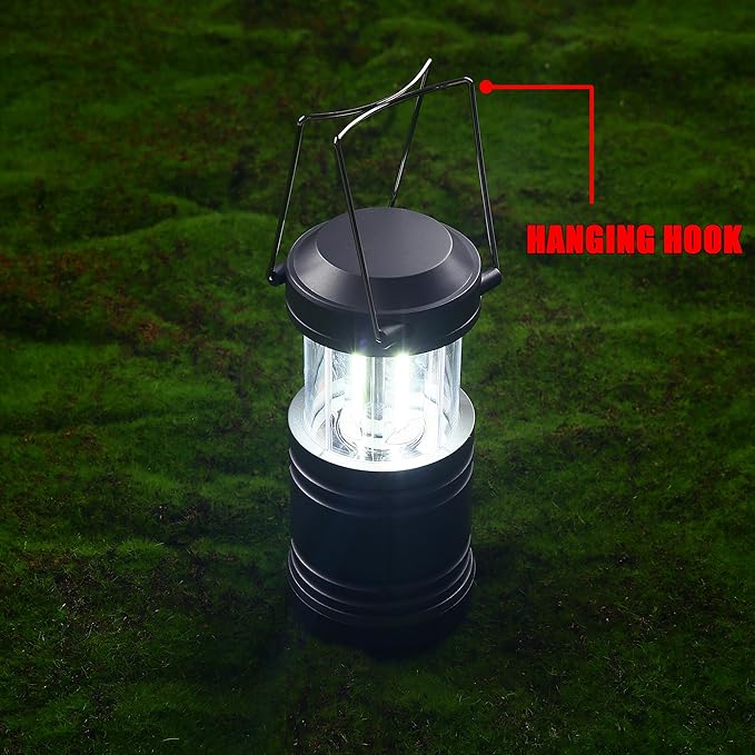 Camping Lantern, Battery Powered LED Lanterns for Hurricane Power Outage, 4 Pack