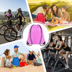 Grneric Drawstring Backpack Bulk 70Pcs String Backpack Drawstring Bags Cinch Bag Sackpack for Men Women Gym(Pink)