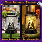 Halloween Decorations Halloween Decor Witch Solar Lanterns Witch Decorations Outdoor Lights Solar Garden for Yard, Patio,Backyard,Porch Torches Light