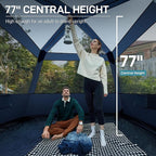 EVER ADVANCED Blackout 6 Person Camping Tent, Instant Cabin Tent for Family with Vestibule and Large Mesh Windows, 60s Easy Setup, Double Layer, Water-Resistant