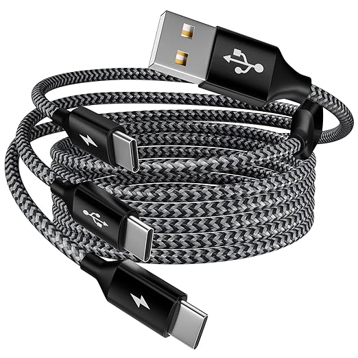 Multi Charging Cable,USB C Splitter Cable,3 in 1 Fast Charging Cord with 3 Type-C Port for iPhone 17 16 Pro Max Galaxy S23 S22 S10 Note 20 Cell Phones Tablets and More,1Pack 5FT