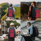 ANTERK Extra Large Backpack, Travel Laptop Backpack, Sturdy TSA Water Resistant 17.3 Inch Carry on Backpacks, Anti Theft Business Computer Backpacks Gifts for Men Women, Red