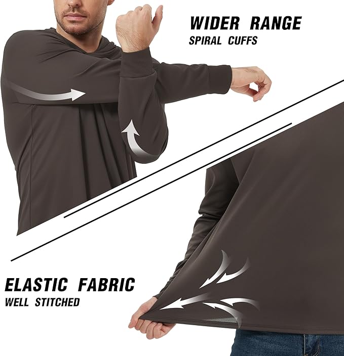 ProtectX High Visibility Sun Protection Lightweight Long Sleeve Hoodie, UPF 50+ Quick-Dry, SPF UV Shirt, Active Wear