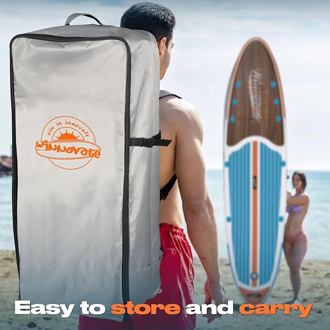 Inflatable Paddle Boards for Adults and Youth, 11'x33 Wood Grain Stand Up Paddle Board with SUP Accessories, Portable Inflatable Paddleboard for All Skill Levels,Blow Up Paddle Board as Present