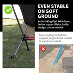 Naturehike YL08 Ultralight Camping Chair, 2.38 LBS Portable Backpacking Chair with Anti-Sinking Feet, Lightweight Compact Folding Hiking Camp Chair