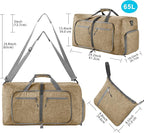 Vomgomfom Travel Duffle Bag for Men,65L 85L 115L Foldable Travel Duffel Bag with Shoes Compartment Overnight Bag for Men Women