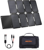 GRECELL 80W Foldable Solar Panel, Portable Solar Charger with USB-A and USB-C QC3.0 (18W) IP67 Waterproof Outdoor Cell Phone Solar Charger for Power Banks Tablets Small Power Station