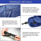 1/2PCS Travel Pillow Stuffable with Clothes As Carry-On Luggage Fits Up to 3 Days of Travel Essentials, Multifunctional U-Shaped Pillowcase for Business, Trip, Outdoor (2PCS-Black)