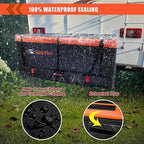 MeeFar Hitch Mount Cargo Carrier Bag Soft Shell 100% Waterproof 15 Cubic Feet (58" 19" 24") Include 8 Reinforced Straps for Truck Pickup All Vehicle with Steel Cargo Basket