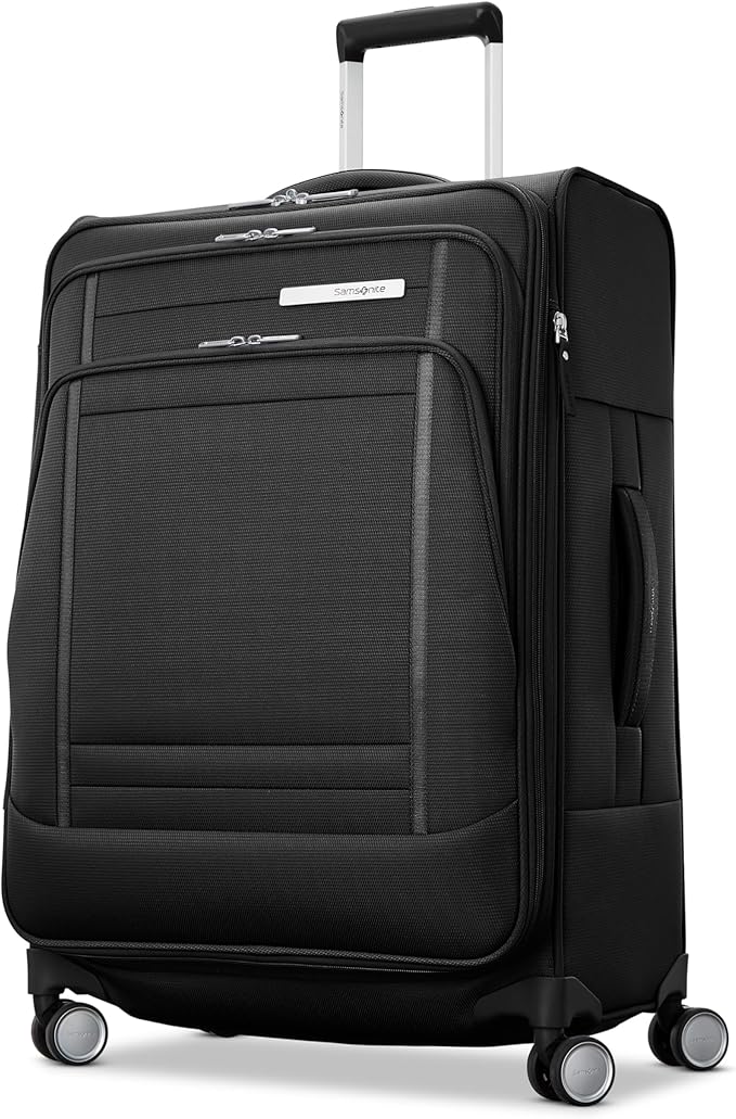 Samsonite UpLIFT Lightweight Large Checked Softside Luggage with Spinner Wheels - Expandable - Airline-Approved, Polyester Soft Suitcase for Ultra Light Travel - Elemental Blue