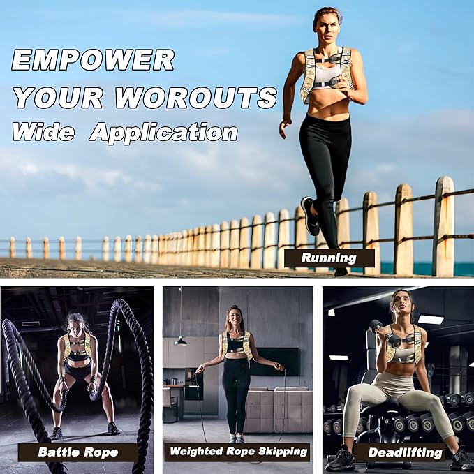 Weighted Vest, 6lb/8lb/12lb/16lb/20lb/25lb/30lb Weight Vest with Reflective Stripe, Weighted Vest for Men Women Workout Equipment for Strength Training, Running, Jogging, Fitness, Weight Loss