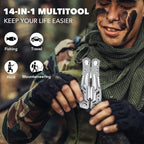 14-In-1 Multitool Pliers，Premium Portable Multi Tool ，with Safety Locking Professional Stainless Steel Multitool Pliers Pocket Knife,Apply to Survival, Camping, Gifts for Dad Husband Boyfriend