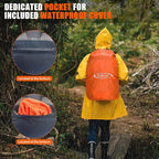 G4Free 35L Hiking Backpack Water Resistant Outdoor Sports Travel Daypack Lightweight with Rain Cover for Women Men (Navy Blue)