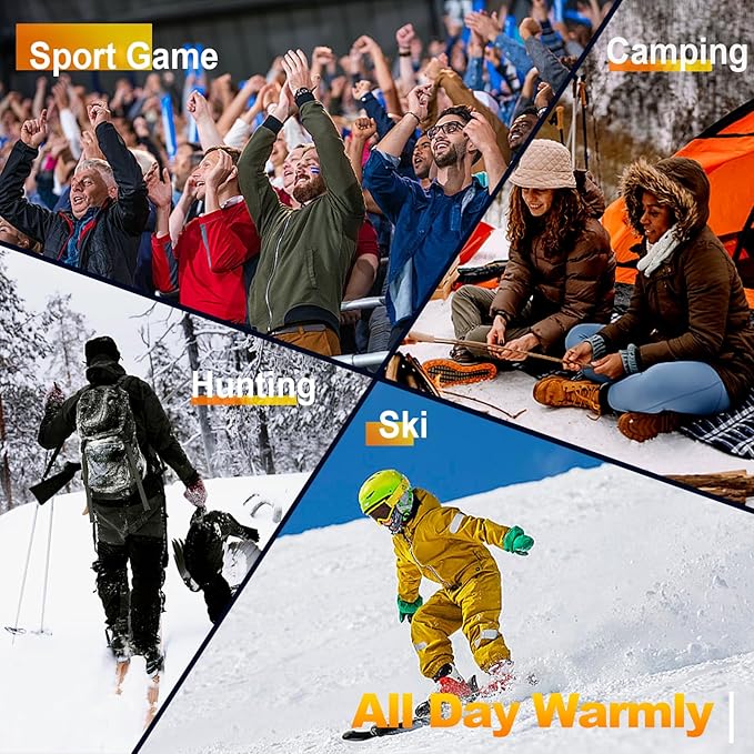 Hand Warmers Rechargeable - Electric Hand Warmers, Max 20 Hrs Warmth 4 Levels Heat Up to 131℉, Dual-Side Heating Portable Reusable Pocket Heater 2 Pack for Raynauds, Hunting, Camping, Golf