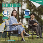SUNNYFEEL Camping Directors Chair, Heavy Duty,Oversized Portable Folding Chair with Side Table, Pocket for Beach, Fishing,Trip,Picnic,Lawn,Concert Outdoor Foldable Camp Chairs