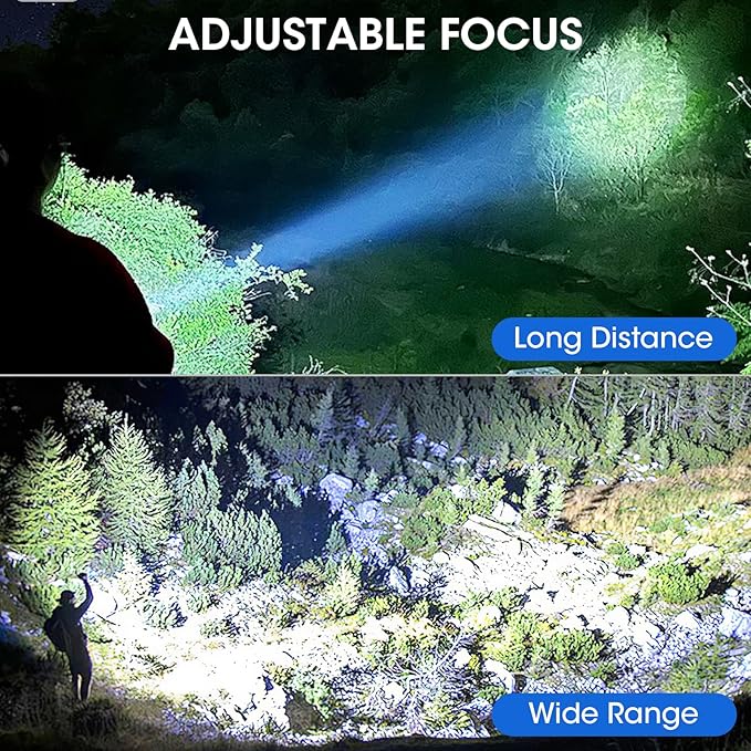 KINGCAESAR 3 Pack Flashlights 90,000High Lumens - Super Bright Rechargeable Flashlight with 5 Light Modes, IPX7 Waterproof Powerful LED Flash Light for Home, Camping