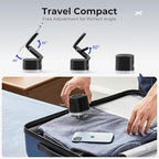 5 in 1 Magnetic Wireless Charger Stand with Night Light, Foldable Wireless Charging Station Built-in Retractable Cable, Fast Wireless Charger for iPhone 17/16/15/14/13/12, Apple Watch, AirPods Pro 3
