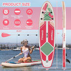 Paddle Board, Inflatable Stand Up SUP Paddle Boards for Adults & Youths of All Skill Levels, Wide & Non-Slip Deck Design Blow Up Paddleboards with Premium Accessories & Storage Bag