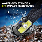 2 Pack Headlamp Rechargeable, 1300 Lumen Lightweight Bright with White Green Red Headlamp Flashlight, Waterproof Motion Sensor Head Lamp,14 Modes for Outdoor Camping Running Cycling