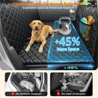 URPOWER 2026 Upgraded Dog Back Seat Extender for Full Size Crew Cab Truck - Large Hard Bottom Dog Car Seat Cover Holds 550lbs, Waterproof Dog Hammock Pet Bed with High-Density Foam Non-Slip