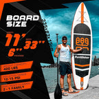 FunWater Stand Up Paddle Board Ultra-Light Inflatable Paddleboard with SUP Accessories for Adults & Youth of All Skill Levels