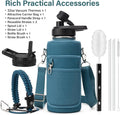 DYSANKY Insulated Water Bottle | Thickened Stainless Steel Vacuum Metal | Portable Sports Water Jug for Gym and Hiking with Straw, Carrier Bag, Handle Strap | BPA-Free 32 oz