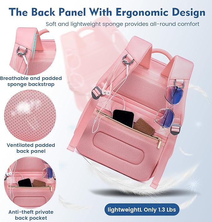 Backpack Cooler Lunch Backpack Double Decker Lunch Box,Insulated Backpack Lunch Cooler Bag, Lightweight Leakproof Lunchbox Backpack for Women Men to Travel,Picnic,Hiking,Beach,Camping