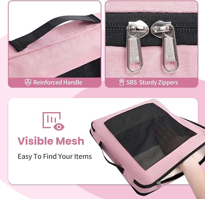 8 Set/6 Set/4 Set Compression Packing Cubes for Travel, Lightweight Vacation Travel Essentials, Travel Accessories for Suitcase Organizer Bags Set, Durable Luggage Organizer