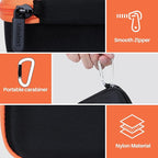 Hard Case Compatible with Garmin inReach Mini 2 / inReach Mini Lightweight Compact Satellite Communicator Hiking Handheld 010-02602-00/010-02602-01/010-01879-00 (Black + Orange Case)