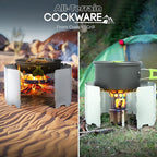 Camping Cookware Set - 19-Piece Lightweight Backpacking Cookware with Pots, Pans, Utensils - Compact Outdoor Cooking Kit for Camping, Hiking, Backpacking & Survival