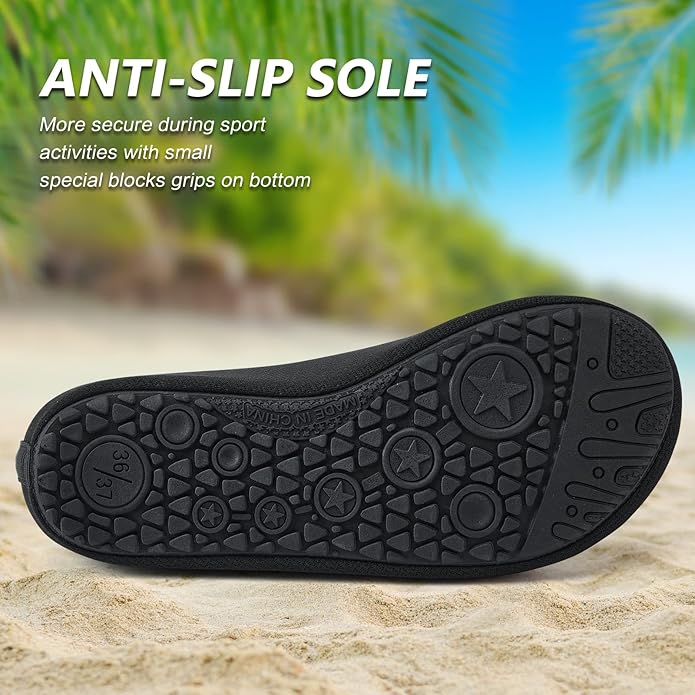 Deevike Water Shoes for Women Men Barefoot Quick-Dry Aqua Socks Slip-on for Beach Swim Surf Yoga Exercise