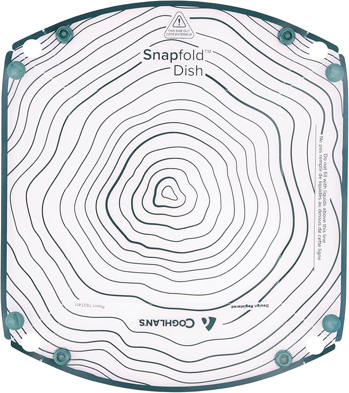 Coghlan's Snapfold™ Solo Pack 3-Piece Collapsible Tableware Set – Lightweight 4 oz, Leakproof, Compact Camping Gear for Backpacking, Hiking, and Outdoors, Includes Foldable Cup, Bowl, and Dish