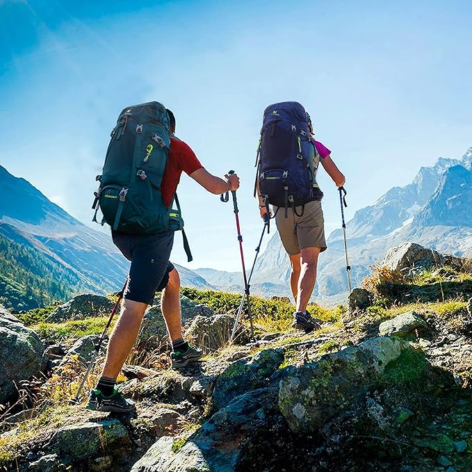 N NEVO RHINO Internal Frame Hiking Backpack 50/60/65/70/80L, Mountain Climbing Camping Backpack Daypack Waterproof Rain Cover