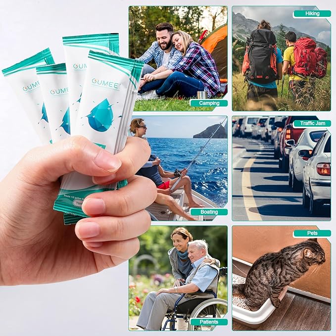 Lemon Portable Toilet Gel, Poo Gel for Potty, Camping Toilet Powder for Bucket, Eco Absorbent Gelling, Portable Urine Packets for Outdoor Recreation Suppliess(30)
