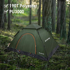 1/2/3/4 Person Tents Waterproof&Windproof Family Tents Camping-Tent,Lightweight Portable Pop Up Tent for Camping,Hiking,Mountaineering or Beach Easy to Set Up Adventures Carry Bag