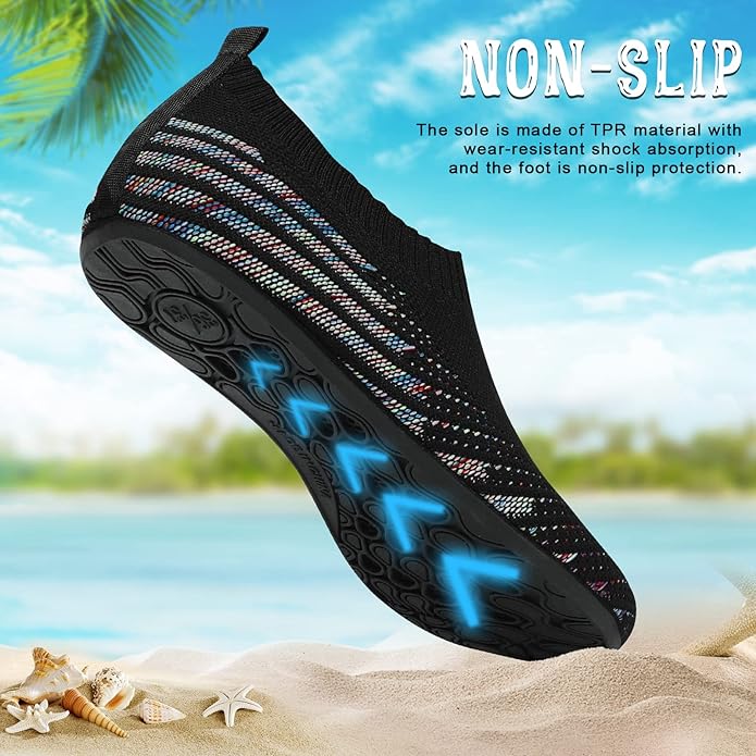 ANLUKE Womens Mens Water Shoes Barefoot Quick-Dry Aqua Socks for Beach Swim Surf Water Sport