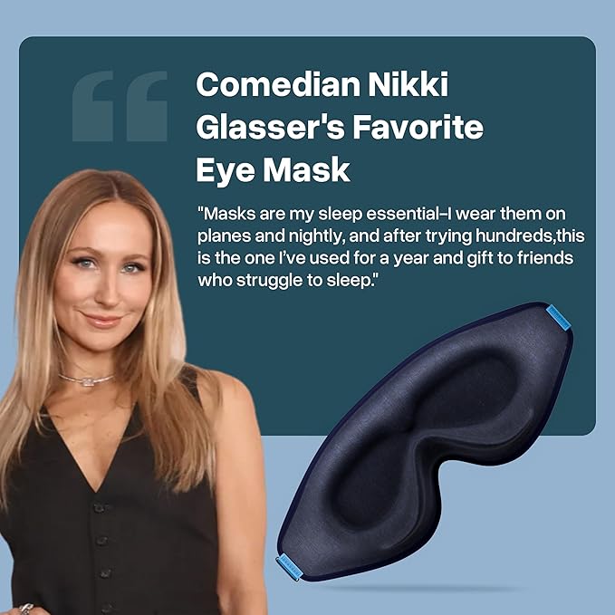 MyHalos® Sleep Mask - Eye Masks for Sleep - 100% Blackout Sleeping Mask for Women, Men & Side Sleepers - 3D Sleeping Eye Mask for Zero Pressure - Award Winning Design, Eyelash Friendly & Breathable