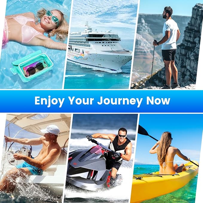 Niveaya IP68 Waterproof Fanny Pack - 2 Pack, Floating Dry Bag Pouch, Phone Waterproof Waist Pouch Dry Bag, Beach, Kayaking, Swimming, Boat Essentials, for iPhone 16/15/14/13/12 Pro Max up to 9.5"