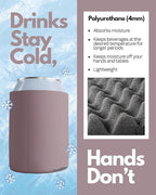 PartyPrints 100 Pack Dusty Rose Blank Can Cooler Sleeves, Customizable Bulk Insulated Foam for Beer, Collapsible Plain Drink Holder, Cold Soda Insulator, 12oz Regular, 16oz Tall Cans