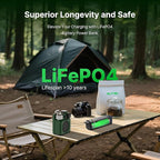 Autel Power Bank with 36W Solar Panel, 15,000mAh Portable Charger, Fast Charging LiFePO4 Battery Kit for Outdoor Camping, Hiking, Fishing, and Traveling (Elegant Gift Box)