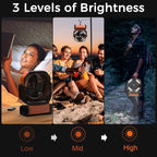 Camping Fan with Light - 20000mAh Rechargeable Battery Fan, 112Hrs Max Run Time, 8 Speeds, Digital Display, Timer, Auto Oscillation, 270° Pivot & Hook for Camping, Power Outage, Hurricane (Orange)
