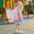 Mini Toddler Backpack for Girls 2-4, Cute Personalized Preschool Kindergarten Backpack for Kids Birthday Gifts (Pink B)