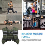 ZELUS Weighted Vest, 6lb/8lb/12lb/16lb/20lb/25lb/30lb Weight Vest with Reflective Stripe for Workout, Strength Training, Running, Fitness, Muscle Building, Weight Loss, Weightlifting