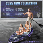 UPWELL 11'6"×35" Extra Wide Inflatable Paddle Board, Stand Up Paddle Board for Youth & Adults, Stable Design, Premium SUP Accessories, 120L Backpack, 10L Dry Bag, Paddle, Leash, Hand Pump, US Fins