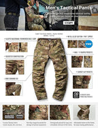 CQR Men's Tactical Pants, Water Resistant Ripstop Cargo Pants, Lightweight EDC Work Hiking Pants, Outdoor Apparel